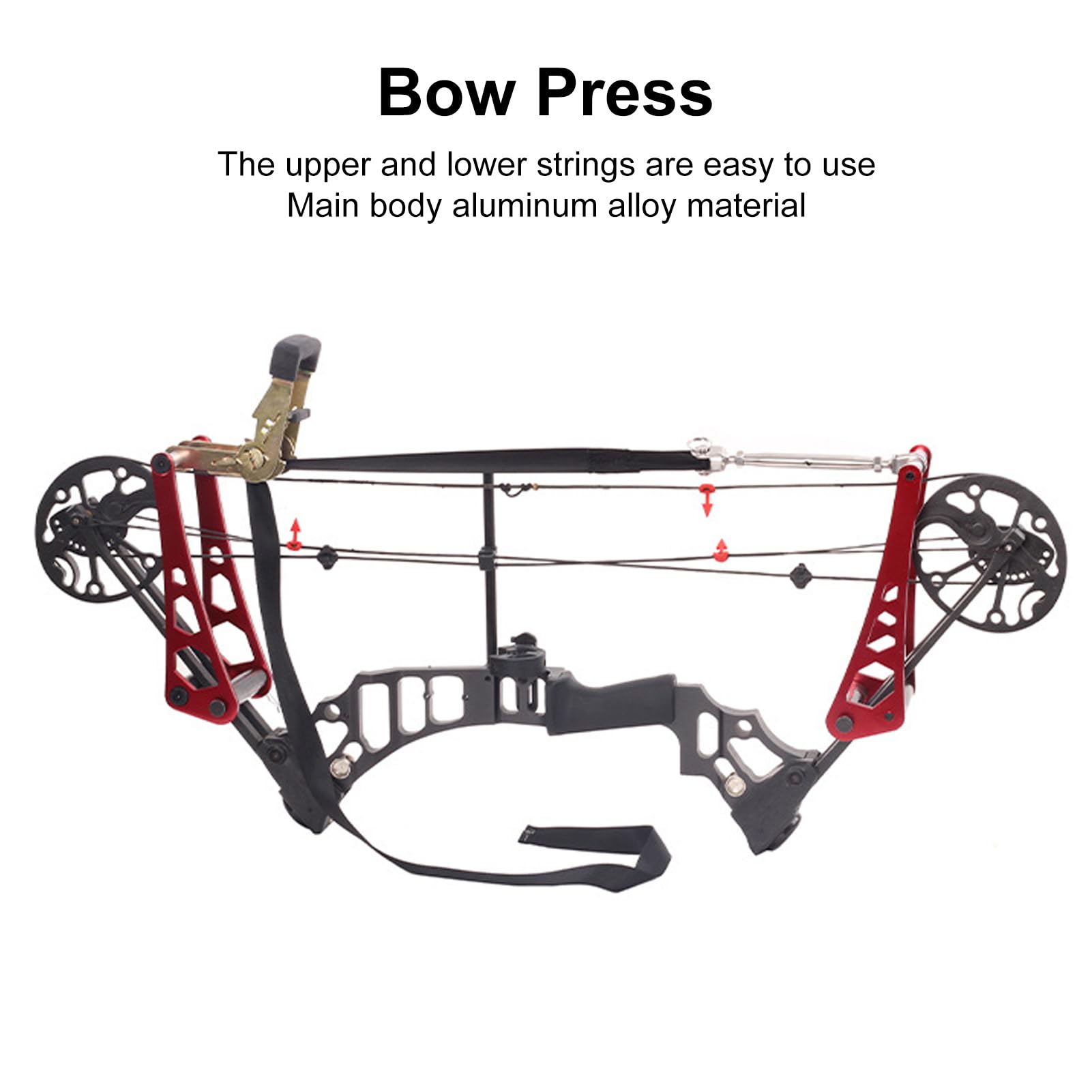 BuyWeek Pressa di arcos Composto, Stile Ratchet tiro con l'arcos Stampa Stringa cambiatore Regolare Strumenti Lega di Alluminio Ratchet Loc Stampa