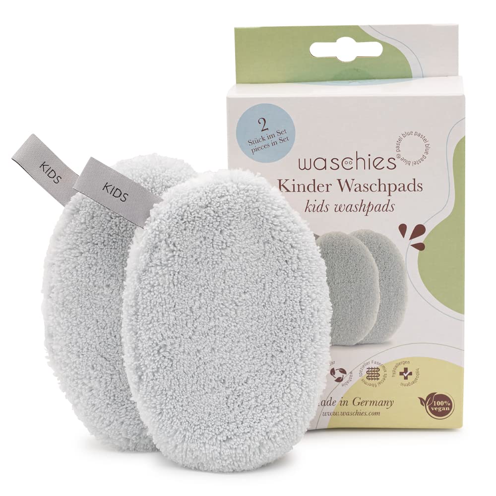 Waschpads für Babys 2er-Set Pastel blue