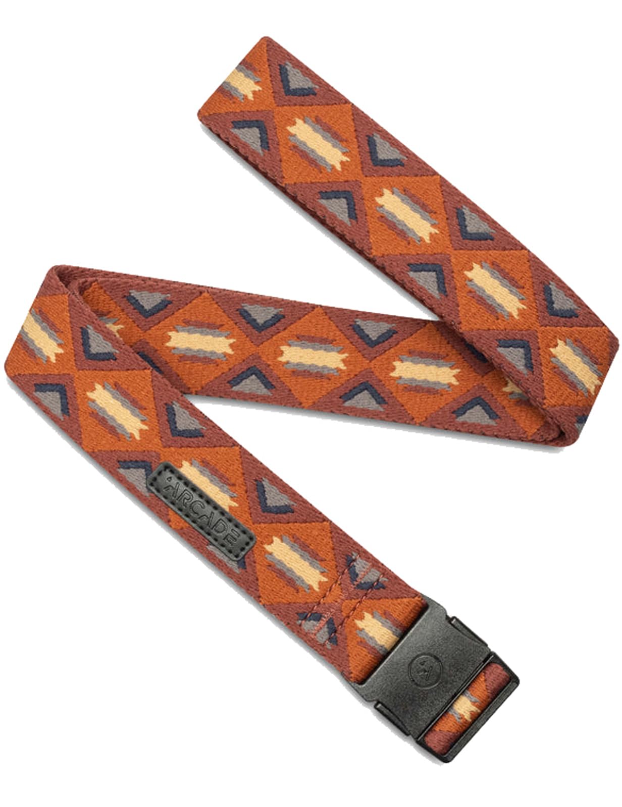 Arcade The Original Unisex Adventure Belt, Repreve Elastic Webbing, Non-Metal Travel Friendly Buckle, Ironwood - Black