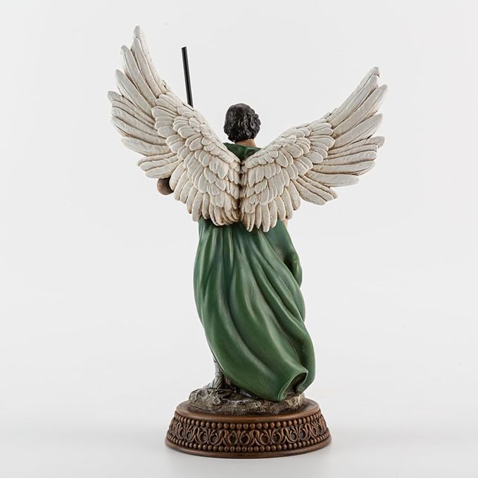 Estatua San Rafael Arcángel 10.2 pulgadas Resina Pintada a Mano DevotedWalls miniatura 4