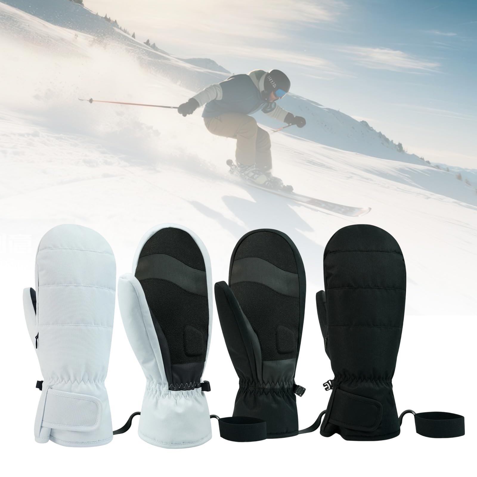 Gants de ski pour adultes, isolation thermique, imperméables, coupe-vent, pour temps froid, gants de snowboard pour hommes et femmes, ski, snowboard, gants de ski imperméables pour