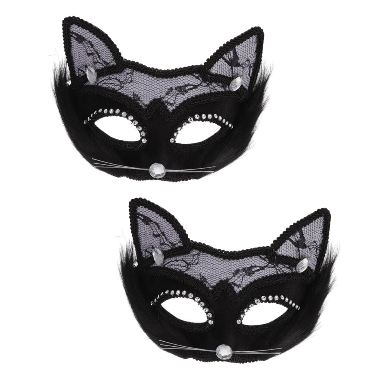 VALICLUD 2pcs Cat for Adult Role Costume Party Props Charming Animal Mask for Halloween Masquerade Unique Accessory for Themed Events