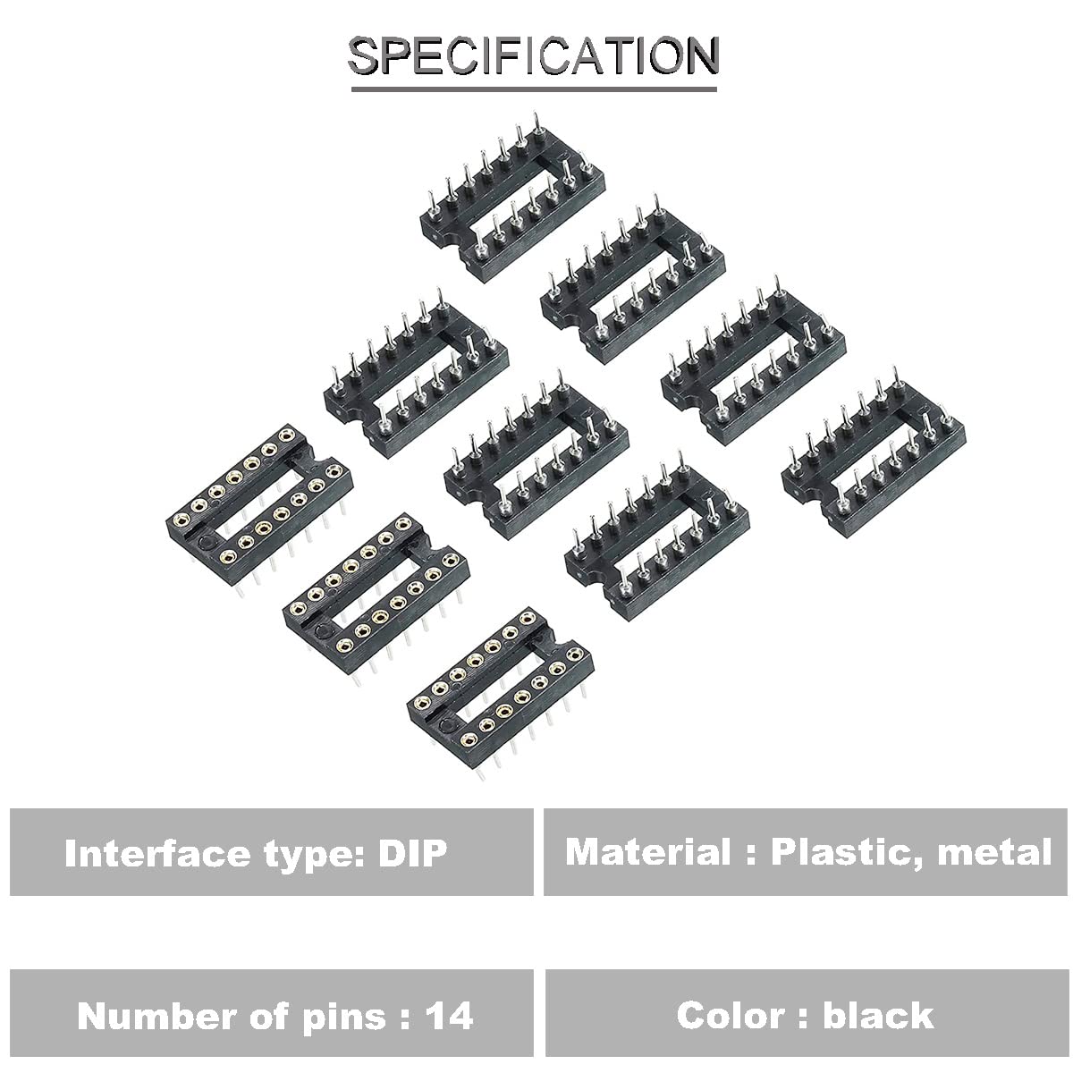 Dual In Line DIL Socket 6 Pin 7.62mm Wide 2.54mm Pitch - Foto 7