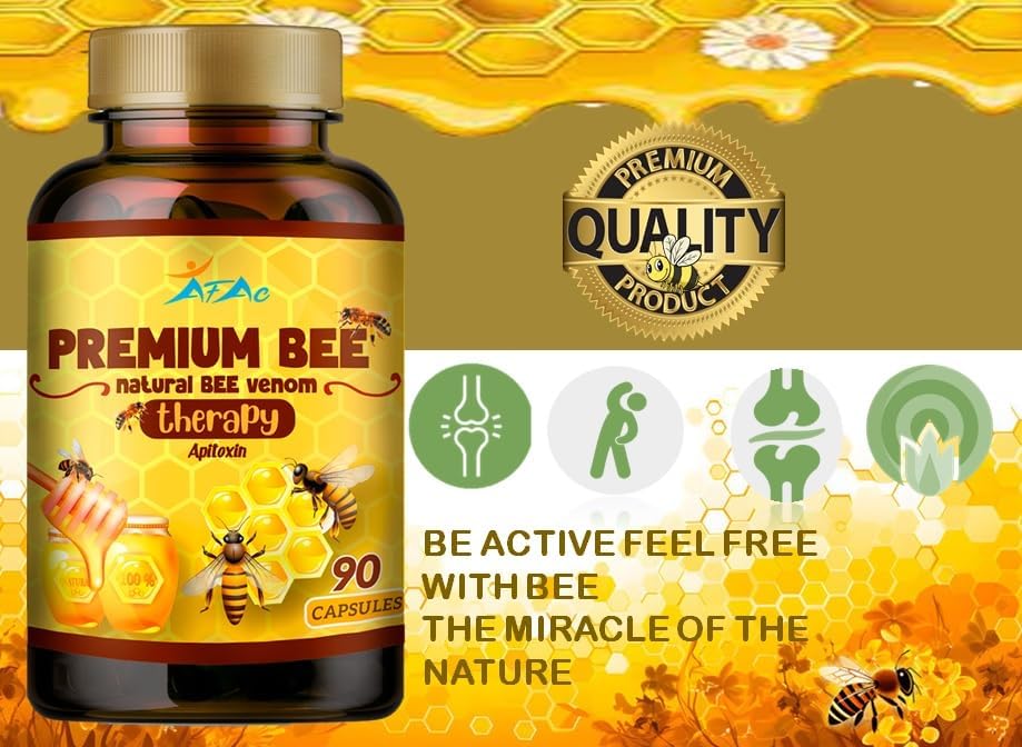 Miniatura 5 de Veneno de abeja natural premium con sulfato de glucosamina Veneno Abeja 90 cápsulas Apitoxina miel de manuka suplemento dietético