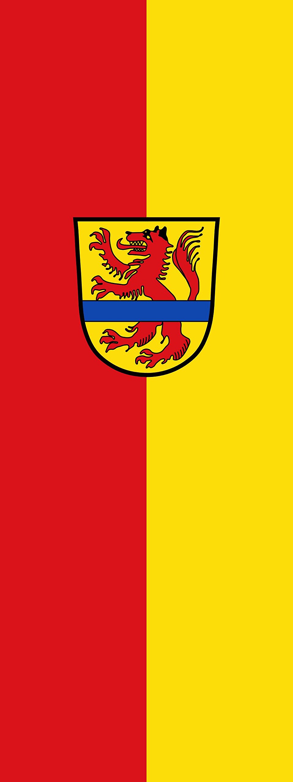 Drapeau Aholming portrait 400x150cm en textile haute densité de 6m²