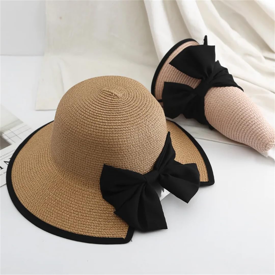 Yeuyyben Cappello da spiaggia da donna Panama Cappello estivo da donna moda estivo cappello di paglia cappelli da sole Fedoras