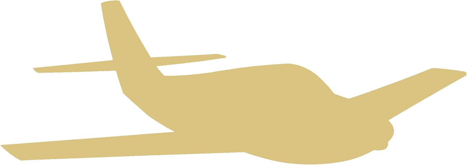 Airplane Unfinished Wood Cutout, No Sanding Required, 1/4" Laser Cut Smooth MDF Cutout, Home Décor, Crafts, DIY Projects, Made in USA by Diverse Print & Cut