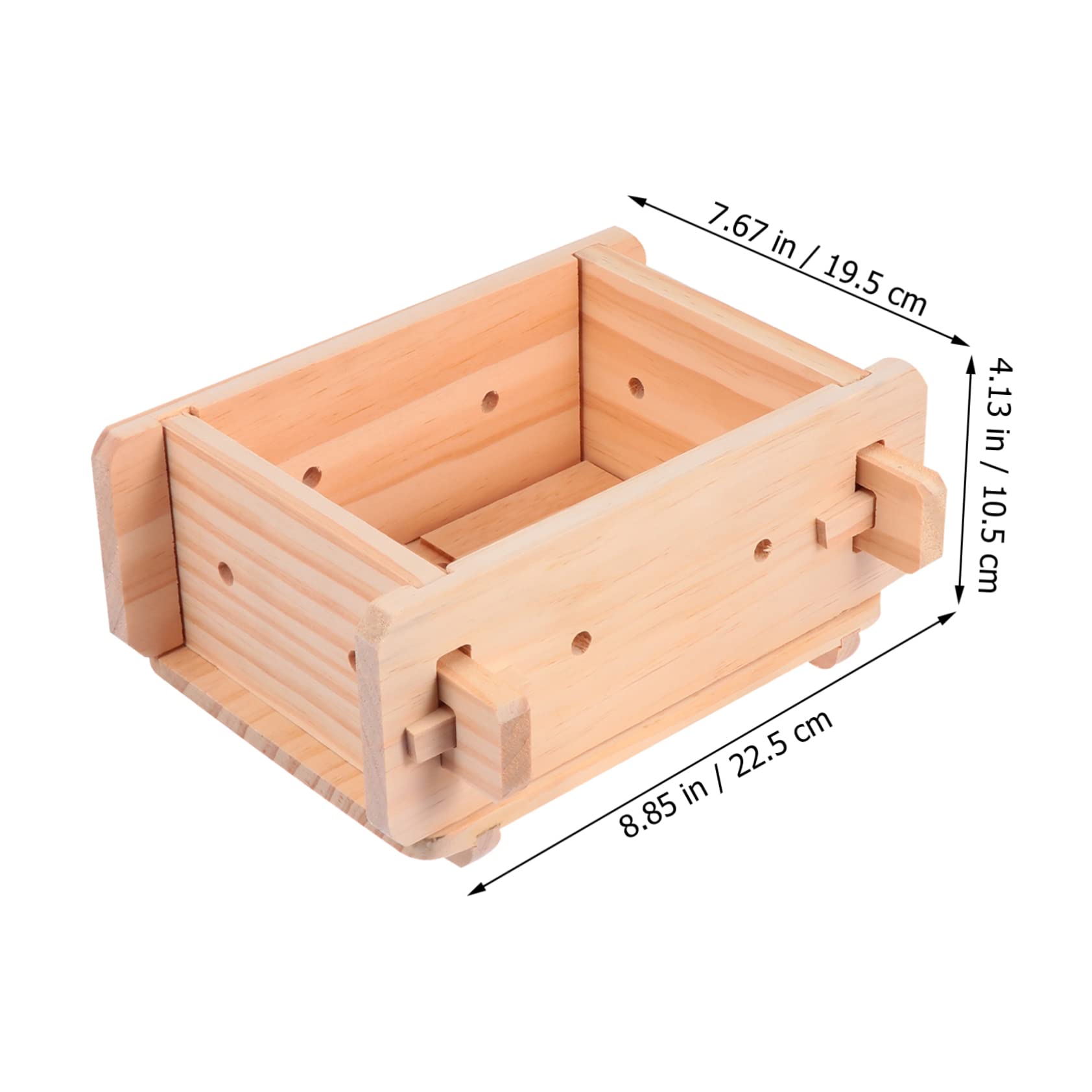 COLLBATH 1 Set Wooden Tofu Mould Press Mold Kit Tofu Making Mould Press Dishwasher Safe