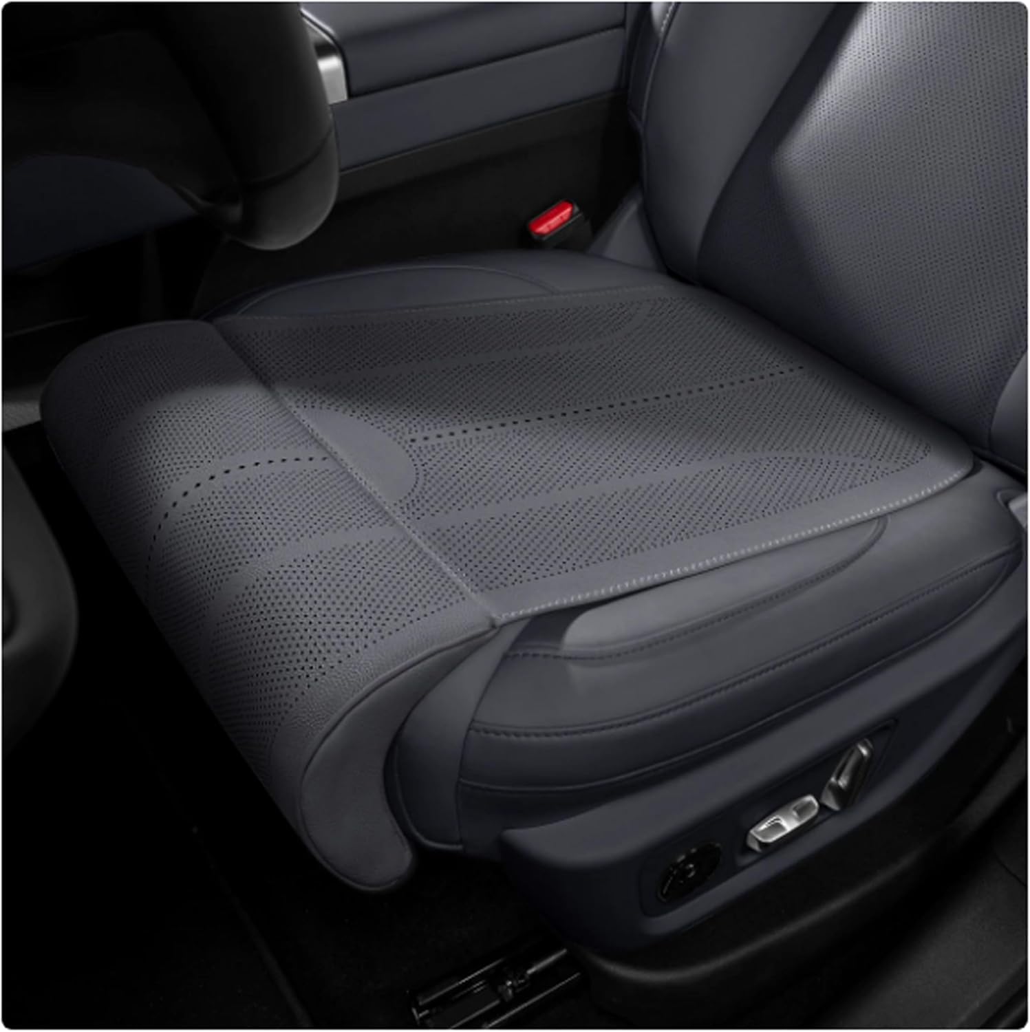 VAPORVERSE Car Seat Extension Cushion for VW T5 T6 T6.1 California Multivan Transporter T7 Multivan, Breathable PU Leather Ergonomic Thigh Support Leg Rest Cushion Car Interior Accessories,A