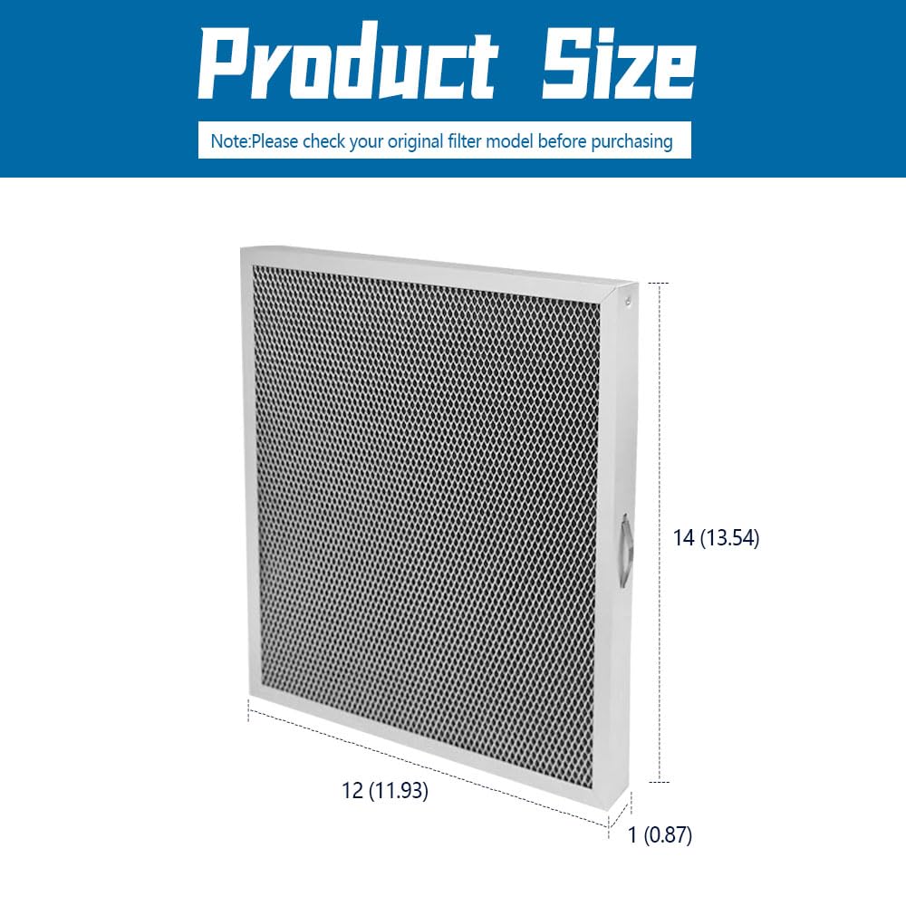 5881 Filtro 2 piezas 14x12x1 apto para Aprilaire E080 E100 8192A Deshumidificador y ventilador deshumidificador, lavable MERV 8 Reemplazo