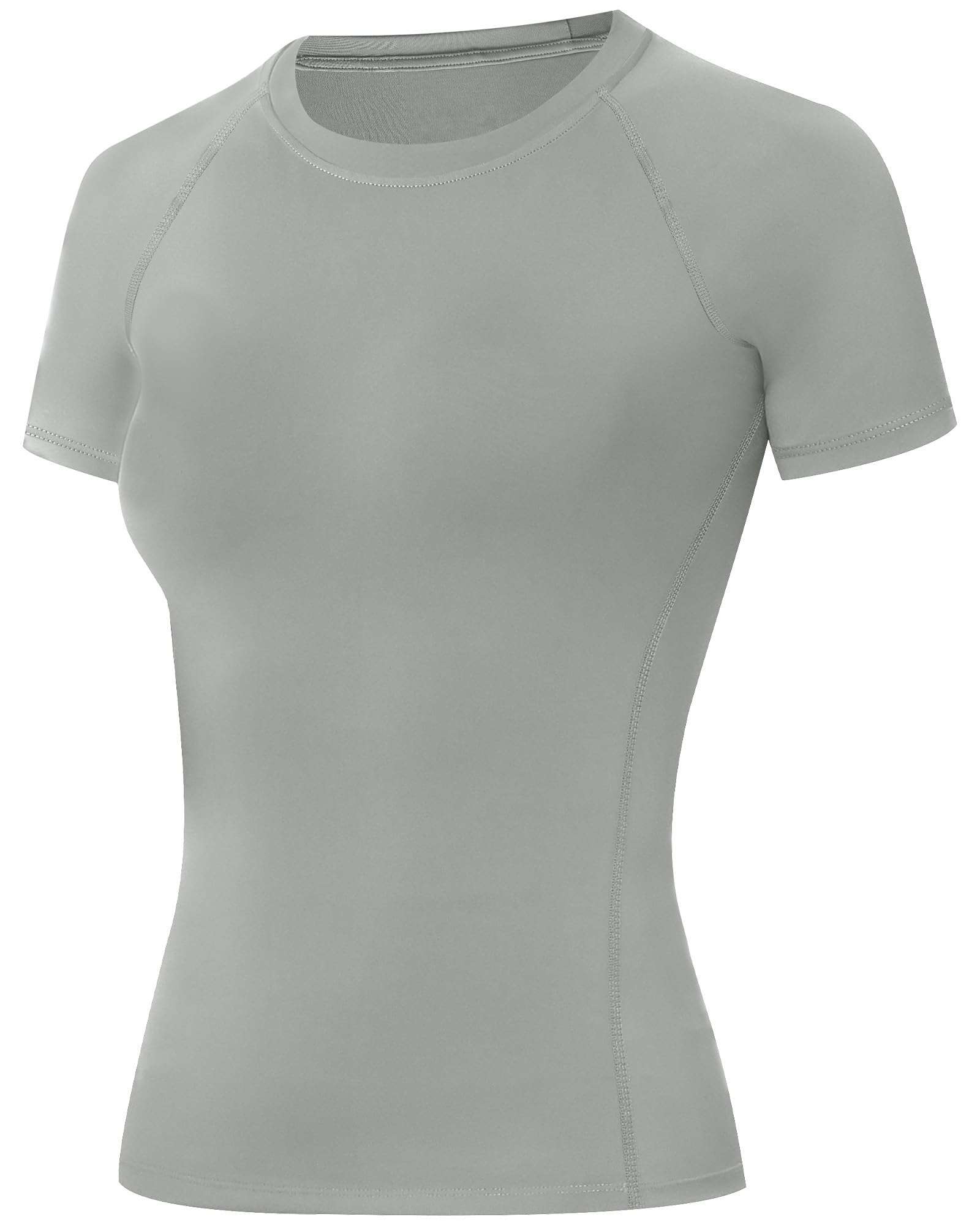 ELIRAVO Kompressionsshirt Damen Kurzarm, Sportshirt mit Raglanärmeln, Atmungsaktives Funktionsshirt Schnell trocknend, Sport T-Shirt für Fitness Gym Laufen Yoga