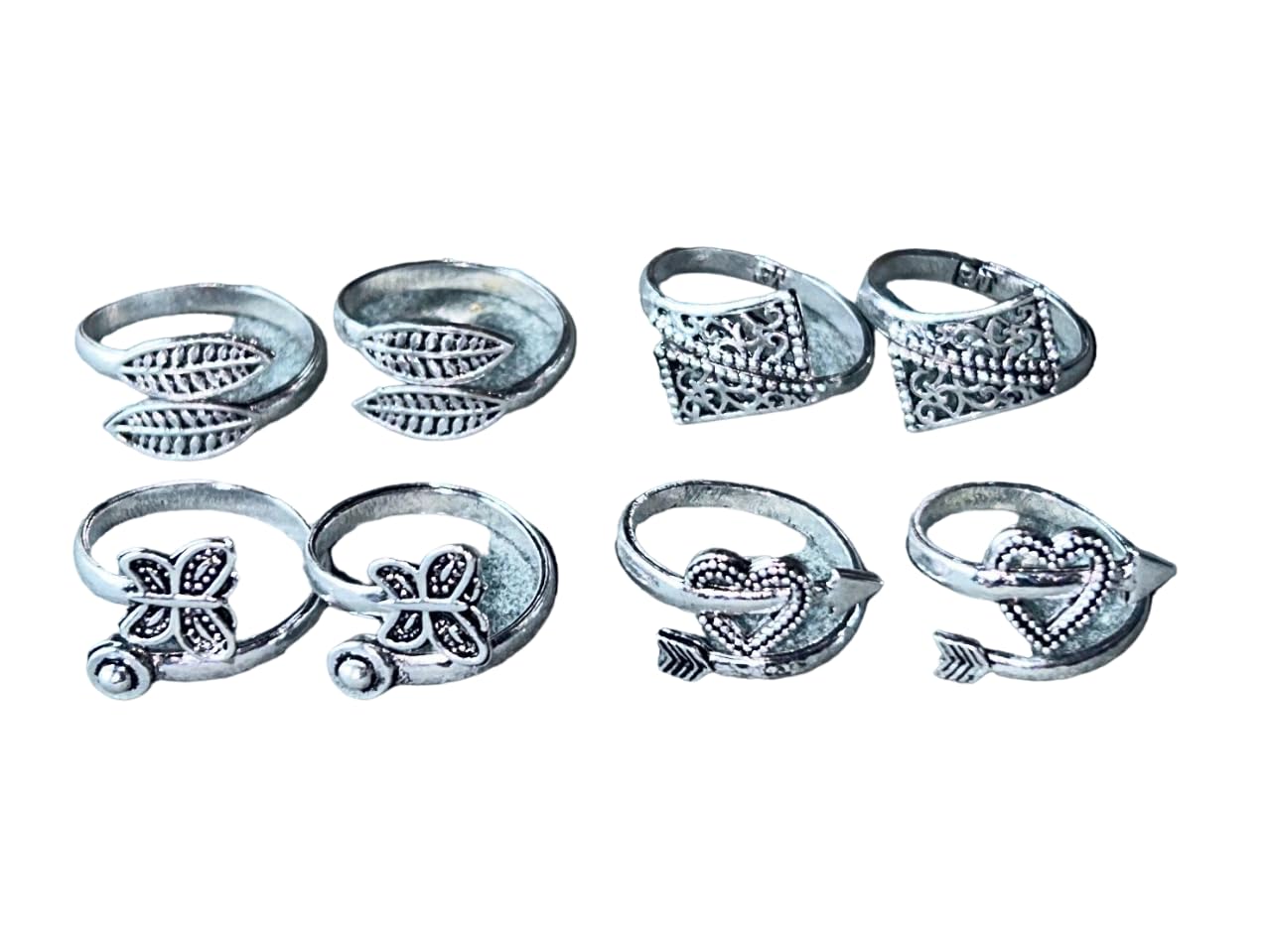 Women & Girls Metal Plated Fancy Toe Ring Adjustable Bichiya/Leg Finger Ring-Combo-4 (A_C_P_110810_Multi)-image-37