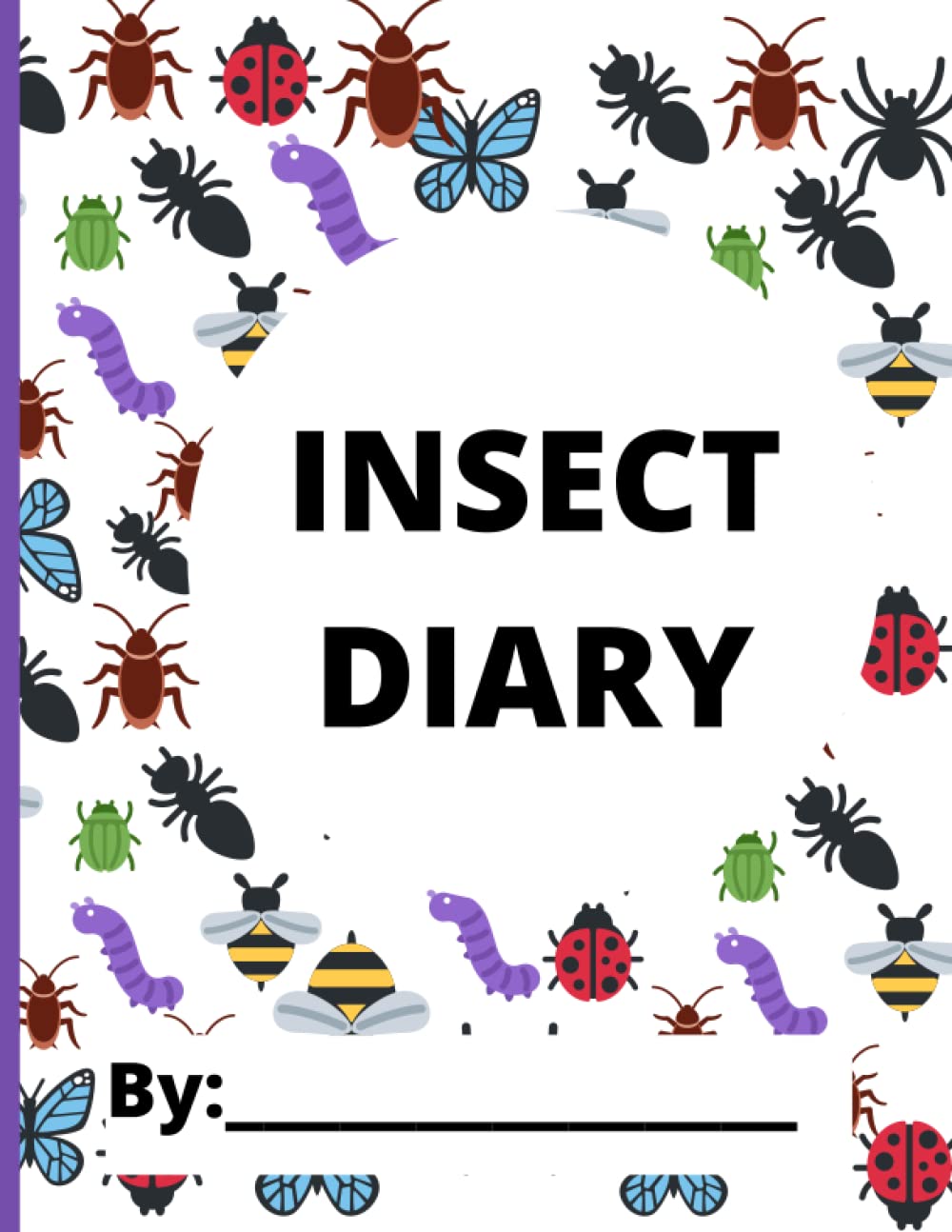 Insect diary: Insect record notebook, observers record notebook, insect research diary