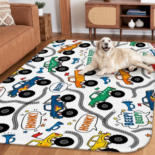 Alfombras estéticas para el hogar con diseño de camión, el mejor complemento para la sala 5