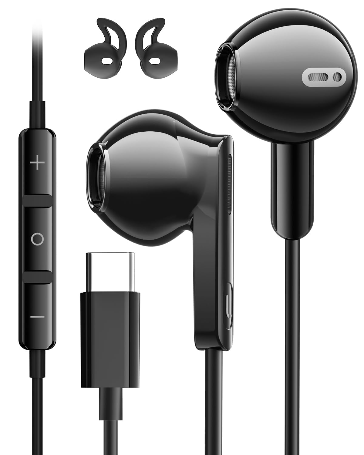 USB C Headphones Wired S25 S24 S23 Ultra s26 S22 A55 A56 A16 Pixel for in Ear Wired