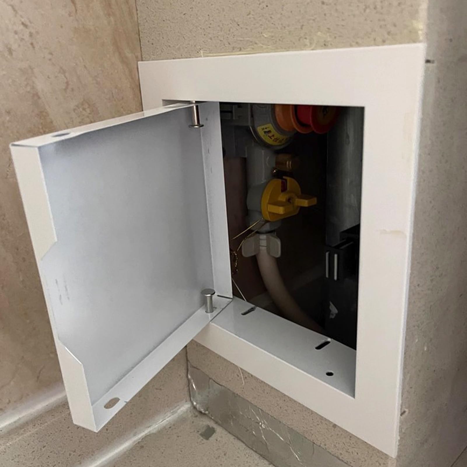 Metal Plumbing Access Panel 6x6 10x10 14x14 28x28 32x32 in Inspection Door for Drywall & Ceiling, White Wall Hatch for Wiring Cable Fuse Box Cover(32x28in/81x71cm)