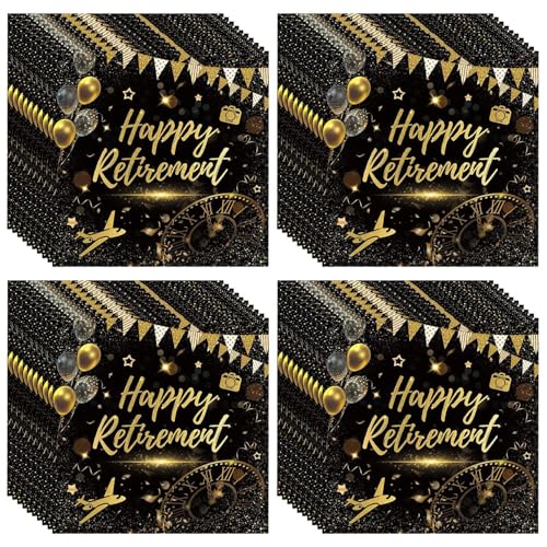 LCIEFKAE 40 Pièces Tissu De Fête De Retraite, Mouchoirs Créatifs Et Amusants, Fournitures De Fête, Décorations De Table.