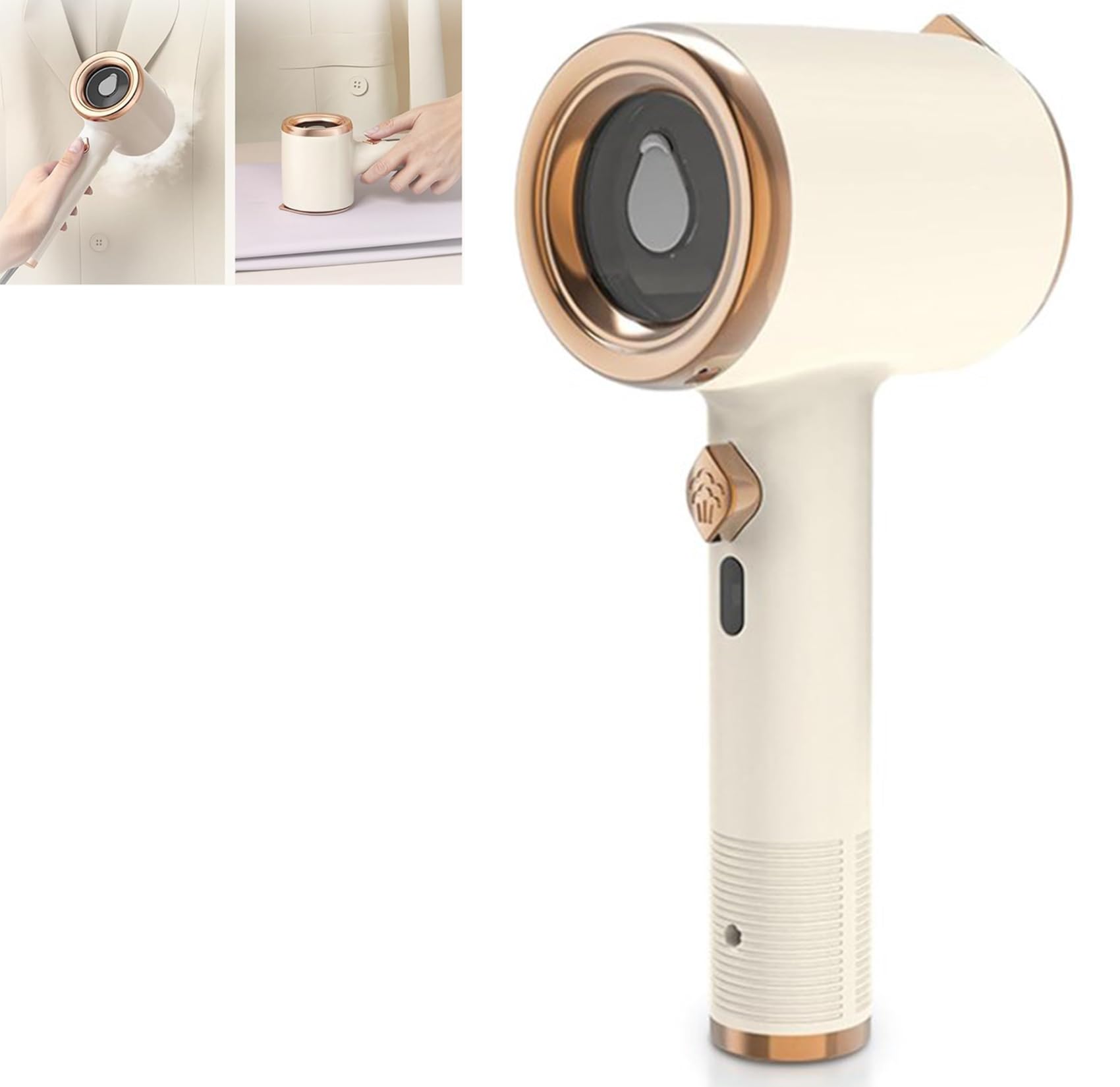 YODAOLI Travel Mini Steam Iron, Portable Mini Iron, Handheld Mini Clothes Iron, 2024 Portable Mini Ironing Machine, Portable Travel Size Fast Preheating Dry Ironing Machine (Off-white)