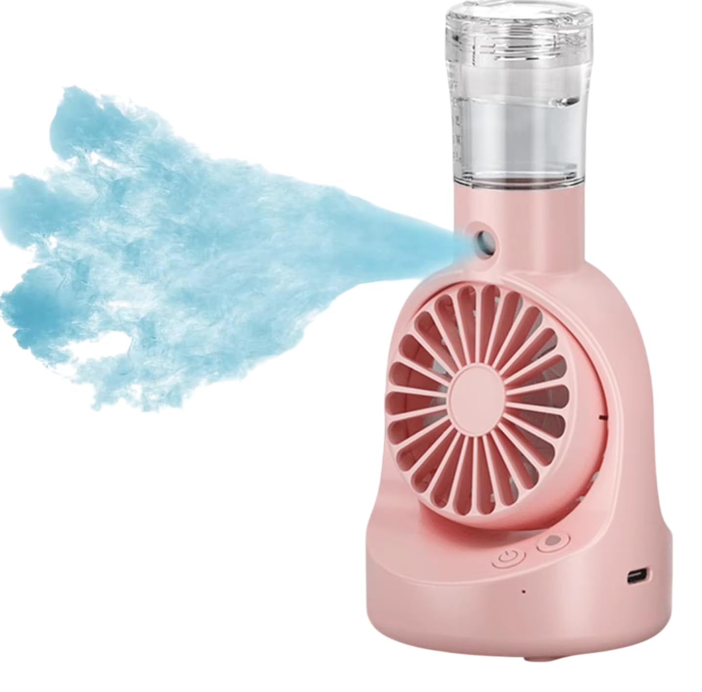 Mist Spray Fan Portable Handheld Rechargeable USB Mini Fan with Water Mist | 3 Speed Personal Cooling Fan with LED Digital Display | Pocket Turbo Fan for Travel, Office, Home & Outdoor-image-14