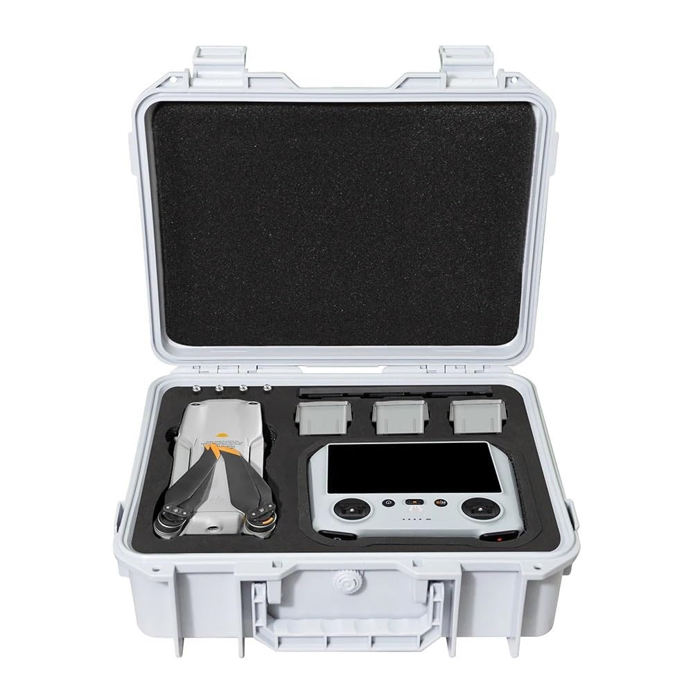 Compatibile con DJI Mavic Air 2S Custodia di archiviazione antideflagrante | Struttura a guscio duro, con cinghia portatile, per conservazione sicura attrezzatura esterna(White with strap)