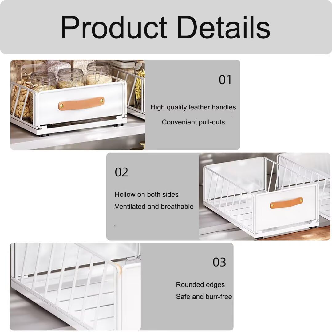 Organiseur de placard coulissant blanc de 30 cm avec poignées Solution de rangement pour un accès et une organisation faciles