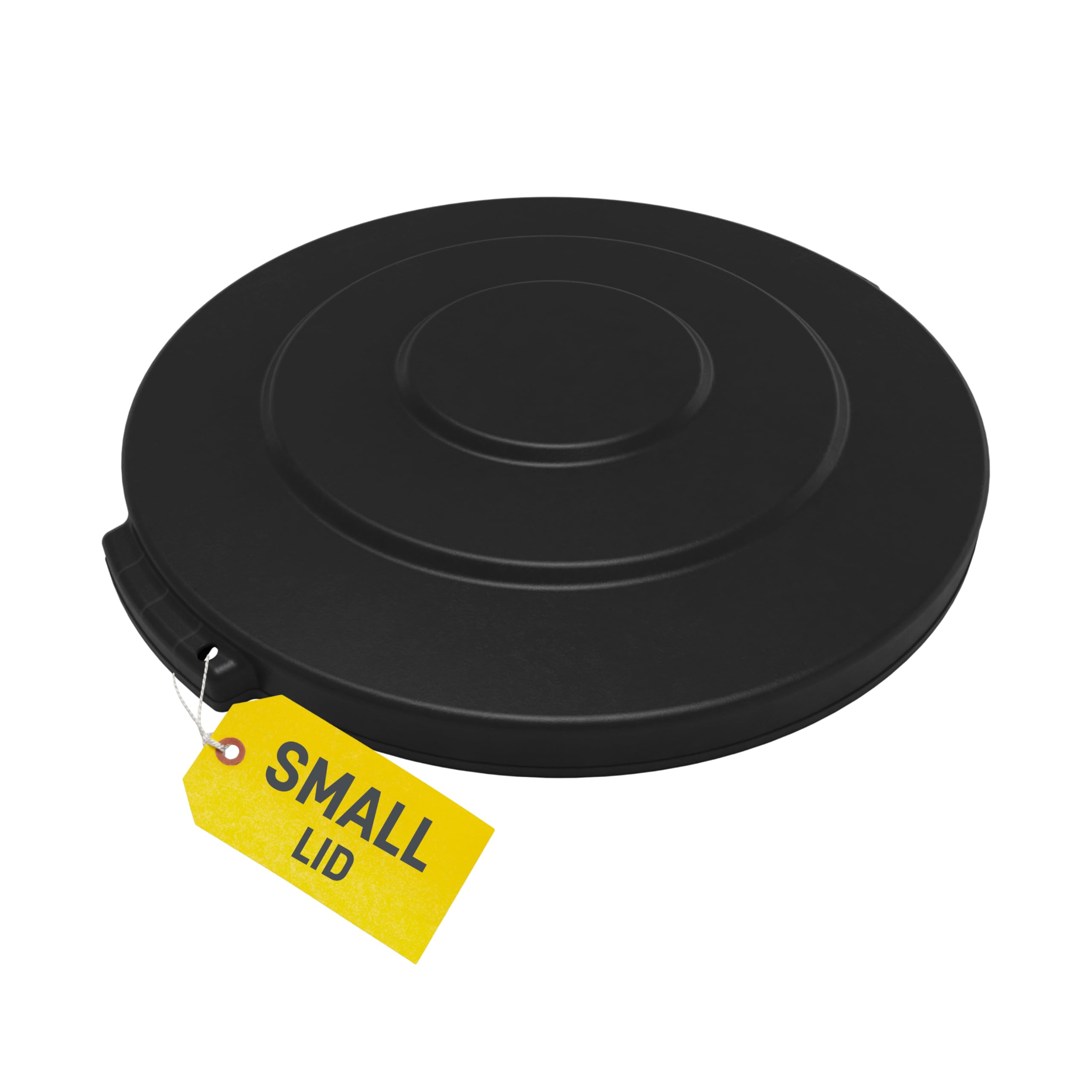 SPARTA Bronco Round Lid for Waste Bin, Trash Can Lid for 10 Gallon Garbage or Recycling, Black