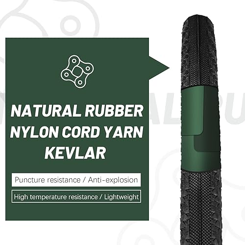 Miniatura 5 de BWSHLF 700x23c25c28c35c neumático de bicicleta de carretera, plegable de repuesto de cuentas de ciclismo neumáticos de bicicleta negro duradero 2