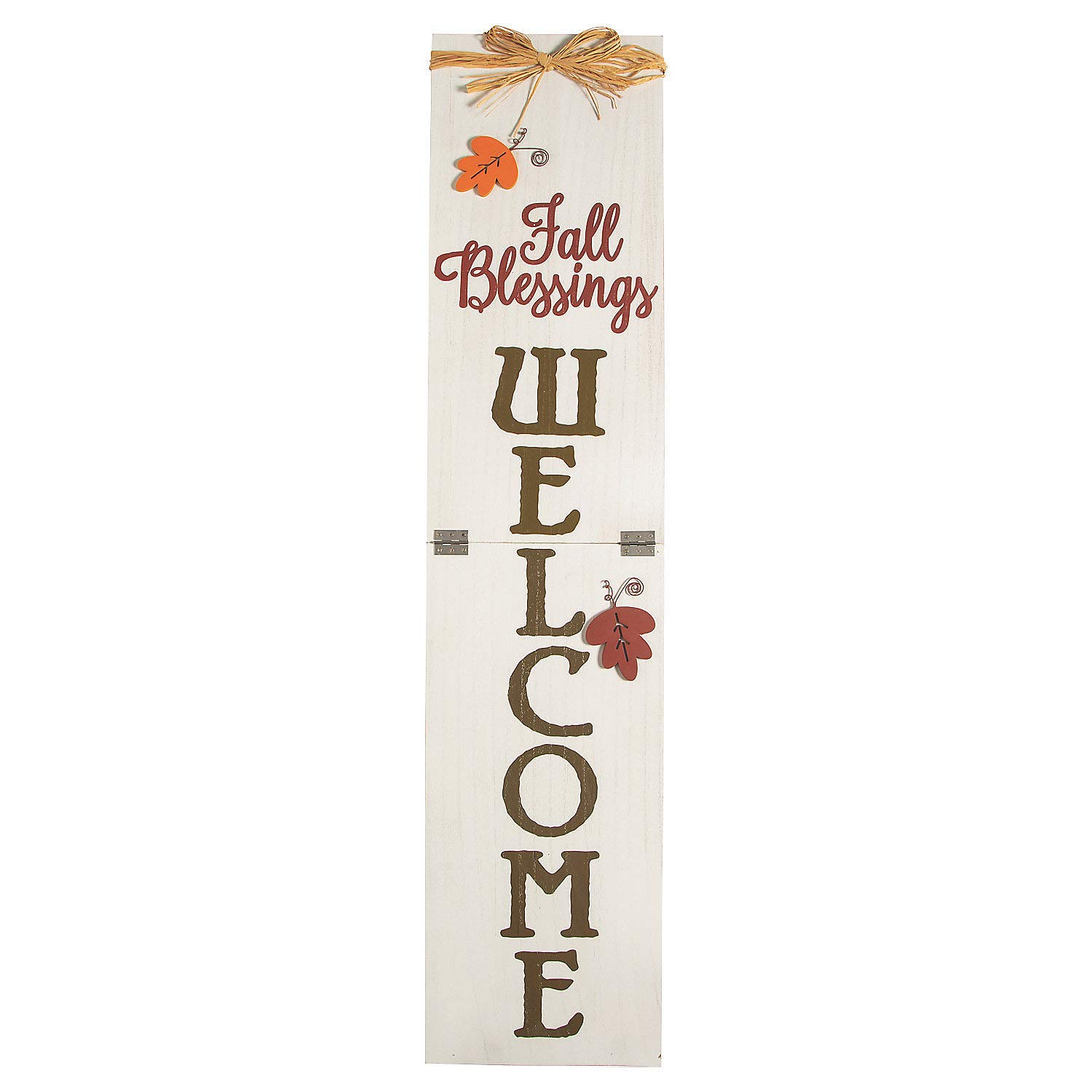 Fun Express Fall Blessings Welcome Sign (Wood) Rustic Home Decor