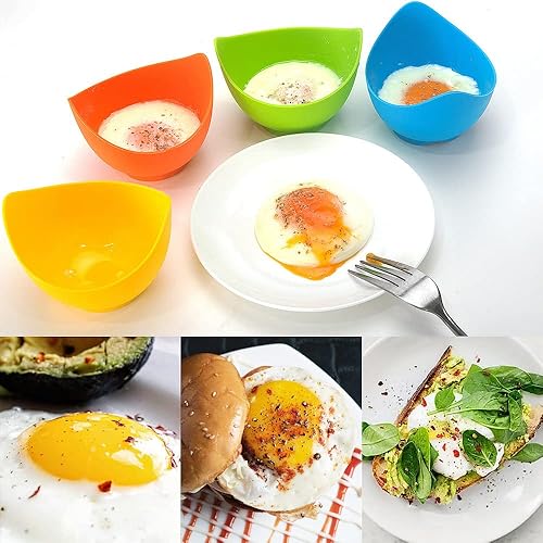 Miniatura 5 de Cazador furtivo de huevos, cazadores furtivos de huevos de silicona, olla de huevos escalfados, tazas para escalfar huevos, tazas para escalfar