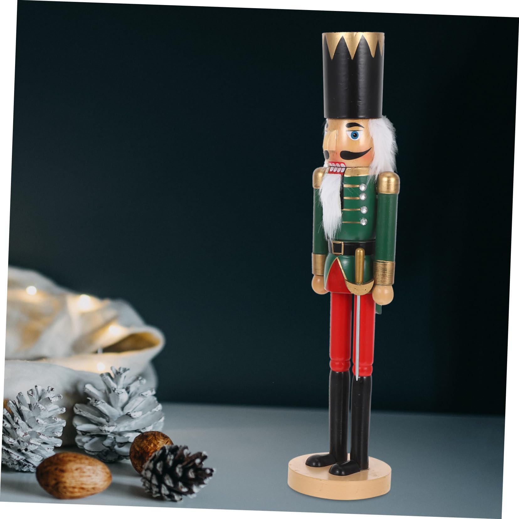 ULTECHNOVO Schiaccianoci in Legno Dipinto Tradizionale Figura Soldato Natalizia Decorazione da Tavolo per Feste di Natale Eccezionale per Collezione di Ornamenti Natalizi