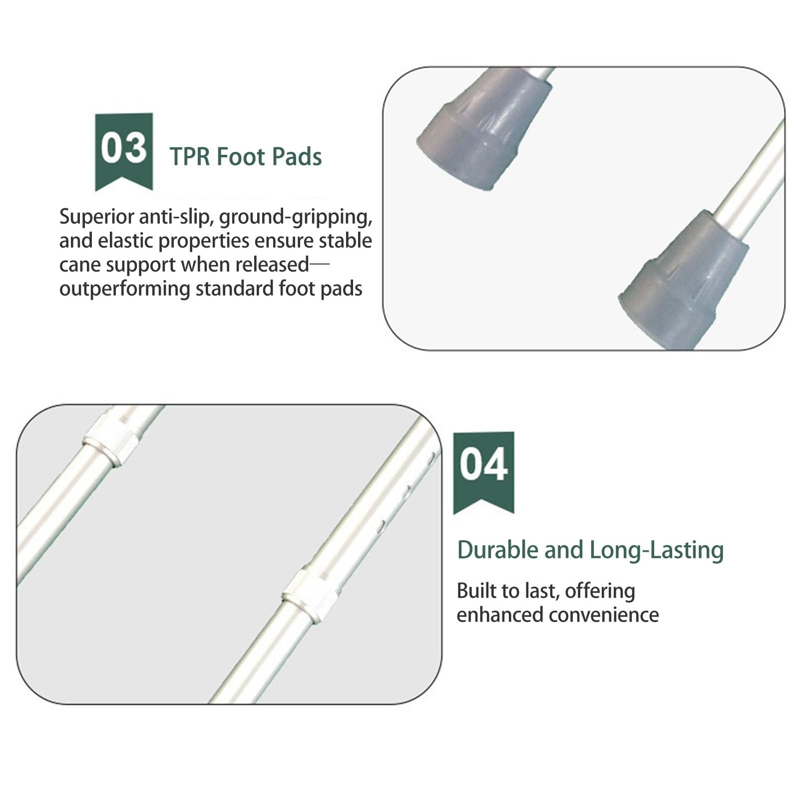 Diseño Moderno Muletas Adulto, Aleación De Aluminio Muletas Para Brazos Ajuste De Altura, Muleta Ergonómica Para Caminar Apoyo Para Lesiones En Las Piernas(Negro)
