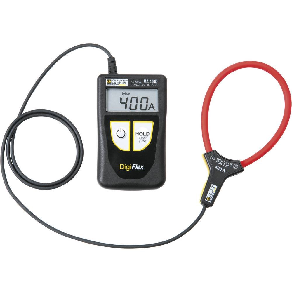 Chauvin Arnoux MA400D-250 - Pinza di alimentazione, multimetro manuale digitale CAT IV 600 V, display (conte): 4000