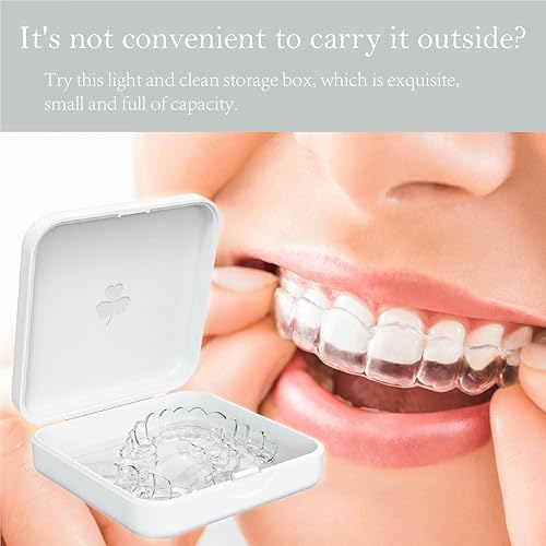Miniatura 3 de Estuche de retención, ARGOMAX Aligner, caja de frenos, caja de ortodoncia de 4 piezas (blanca).