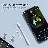 Vista 7 de [Certificado MFi de Apple] Adaptador de conector de auriculares C a 0.138 in, convertidor de conector de auriculares para iPhone, compatible