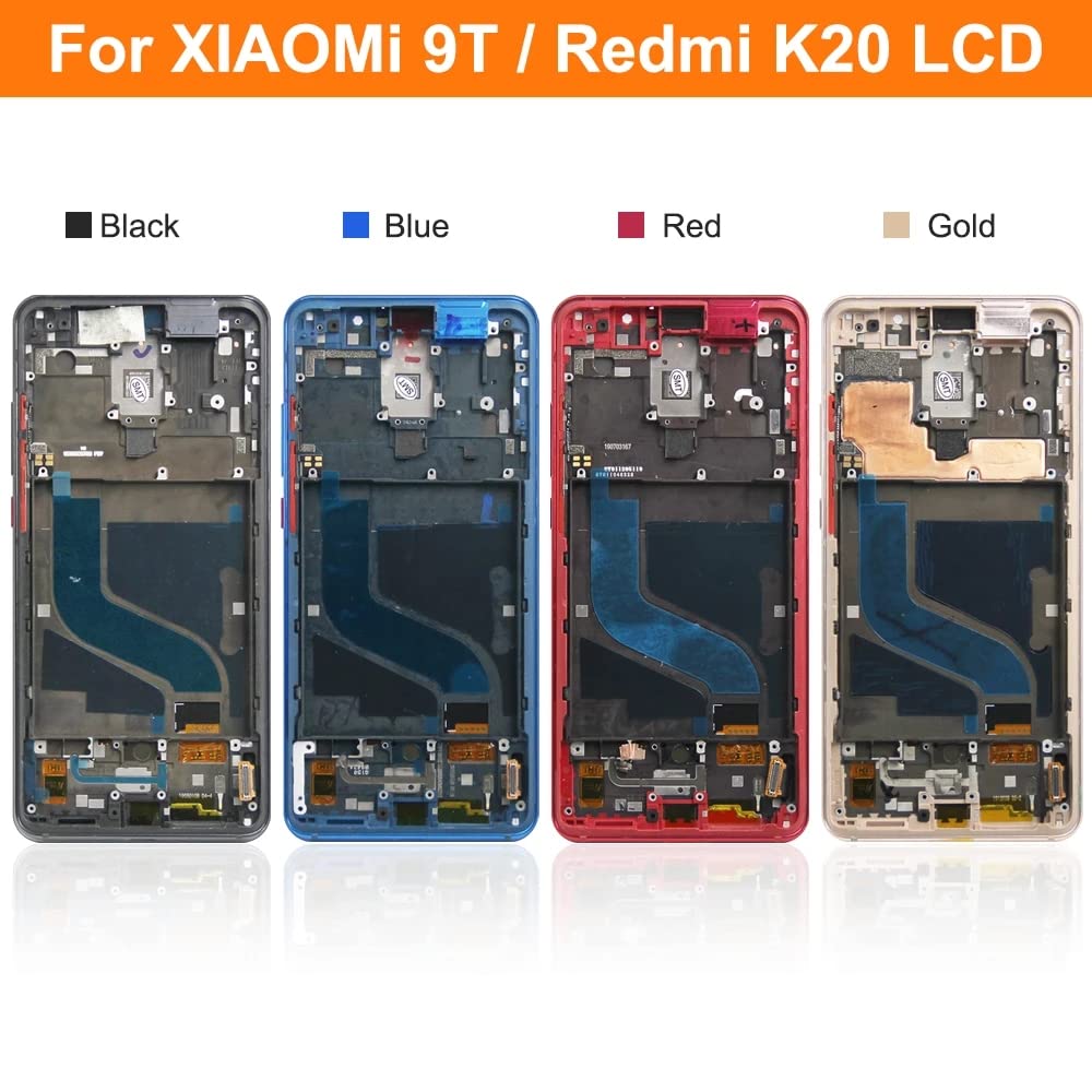 Showgood Écran tactile LCD pour Xiaomi Mi 9T/9T Pro 6,39" (cadre noir AMOLED 16,39")