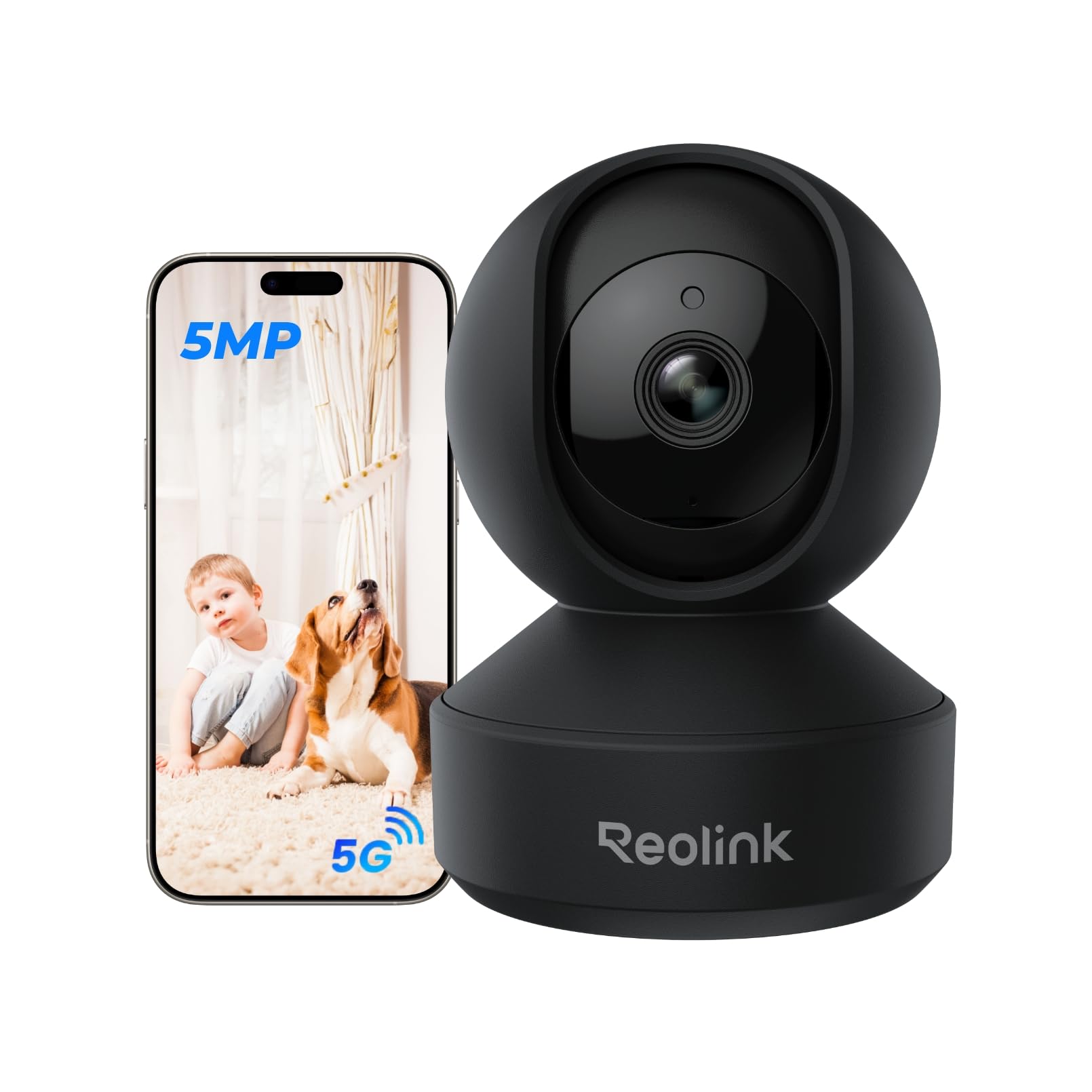 Reolink 3K 5MP Surveillance Camera Pet Camera Black