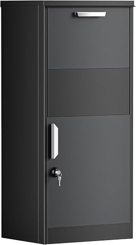 XPOtool Parcel Post Box Black 50 x 37.5 x115 cm Freestand…