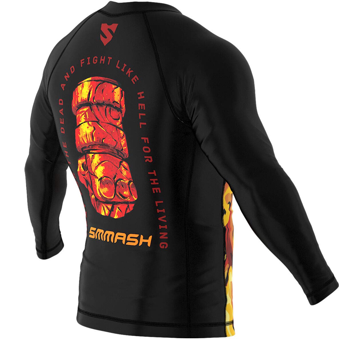 SMMASH Hellion Rashguard Niño Manga Larga, Camisetas para MMA, Artes Marciales, Deportivo Niño Camiseta, Krav Maga, BJJ, K1, Karate, Material Transpirable y Antibacteriano