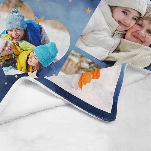 Miniatura 5 de YESCUSTOM Manta personalizada con 10 fotos, manta familiar personalizada para mamá y papá, mantas personalizadas de collage de fotos, mantas de
