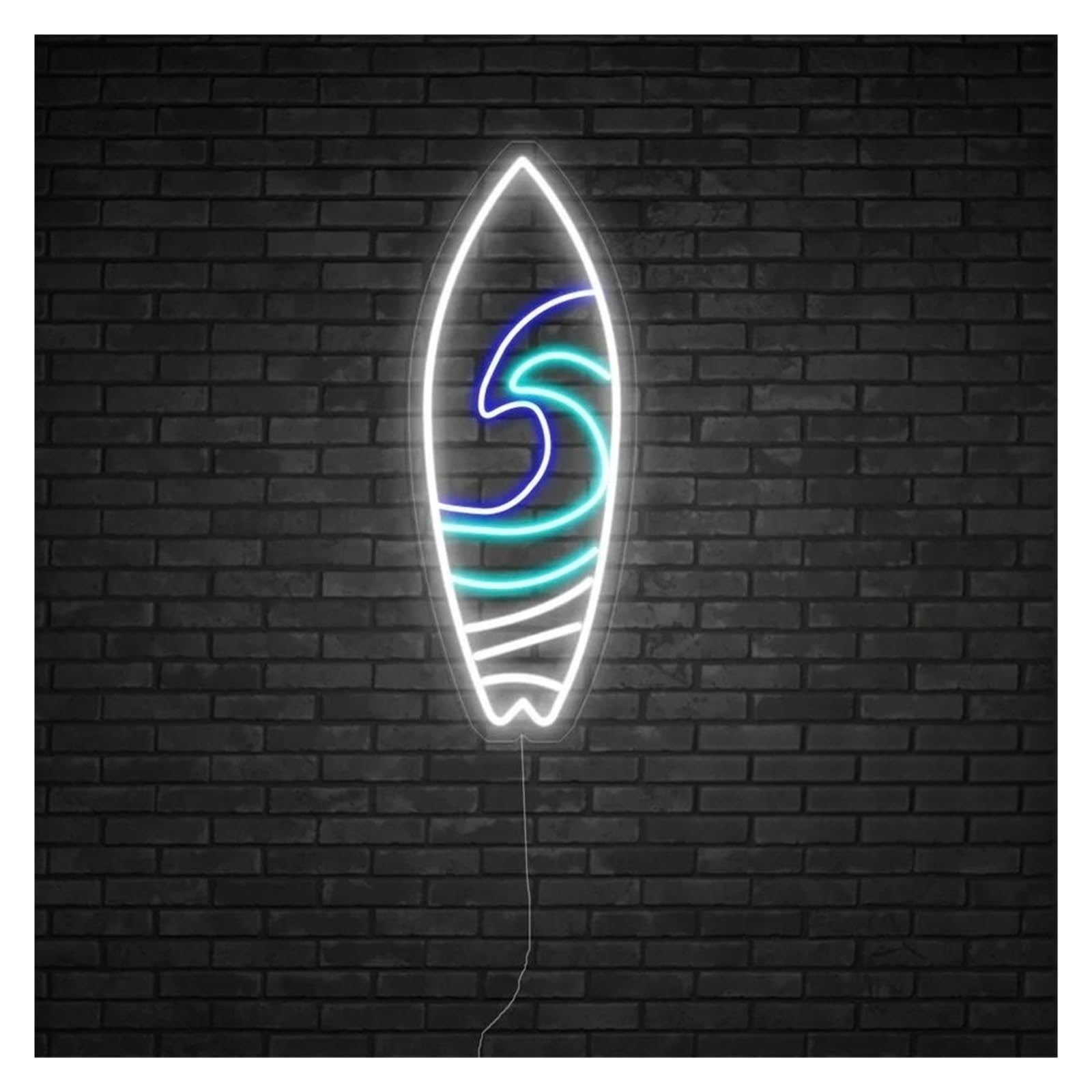LEMST Signs Lamp Surf Neon Signs USB Powered Adjustable Brightness Surfboard Neon Lights, Suitable for Window Party Decor 17cmx39.8cm(D)
