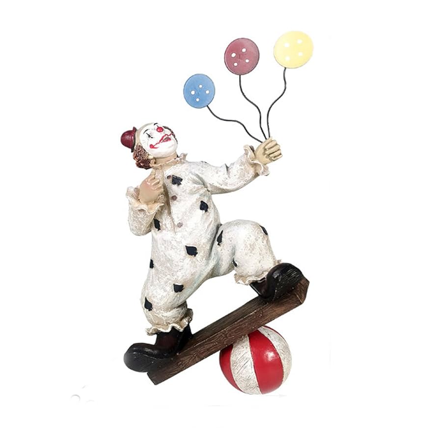 ブーケとピエロ 東京プレイシング商会製 玉乗りピエロ 外箱付き | ブリキの