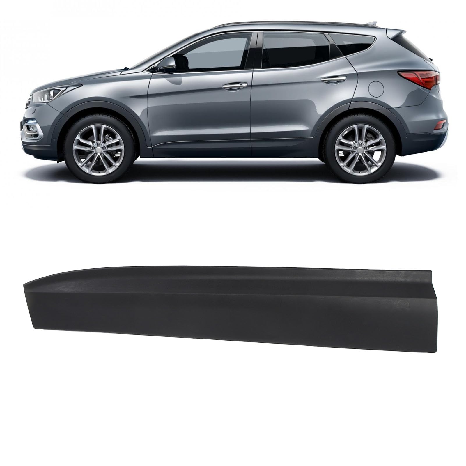 Akozon Porta Anteriori Contornante di Modanatura Inferiore per Santa Fe Sport 2013-2018 - Coperchio di Stampaggio Laterali con Facile Installazione e Design Elegante (A sinistra: