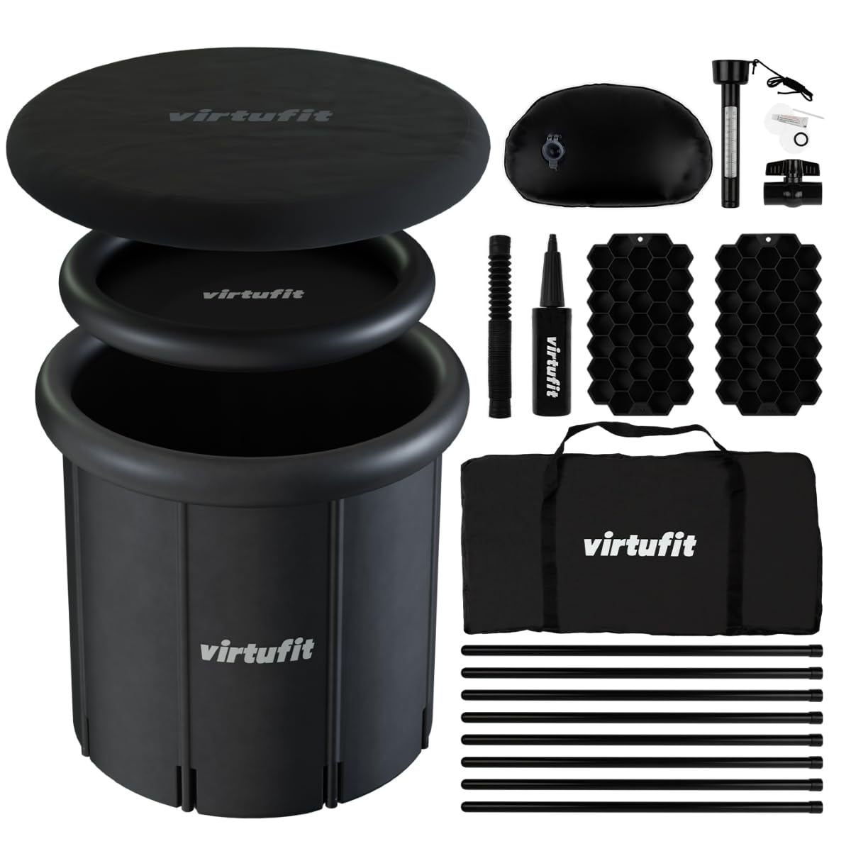 VirtuFit Bagno ghiaccio XXL – 375 litri – Antracite