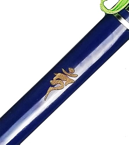 Miniatura 2 de Espada samurái azul fantasía, katana para exorcista. hoja de borde opaco. para colección, regalo, cosplay usado