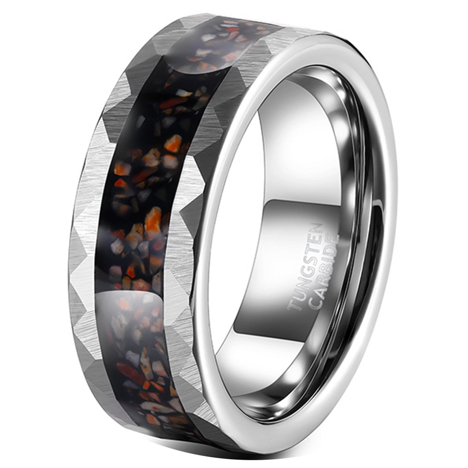 Anillo Alianza Hombre 8 mm, Anillos Personalizados Tungsteno Talla 14 a 27
