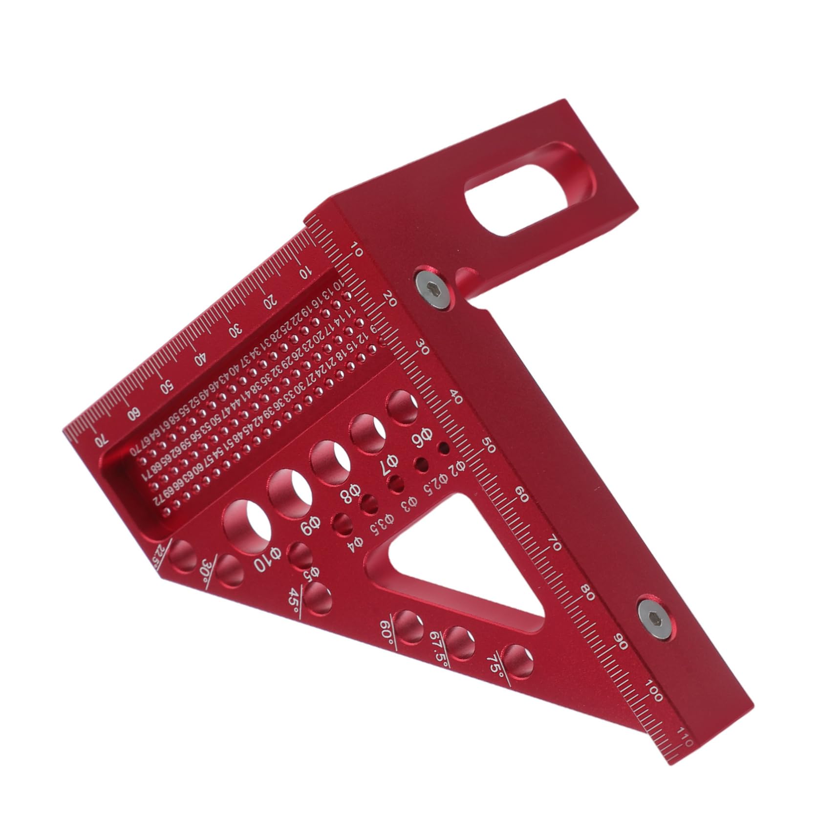 FUNOMOCYA Essential Tool Aluminum Alloy Square Triangle Measuring Ruler Portable Precise Measurement for Woodworking
