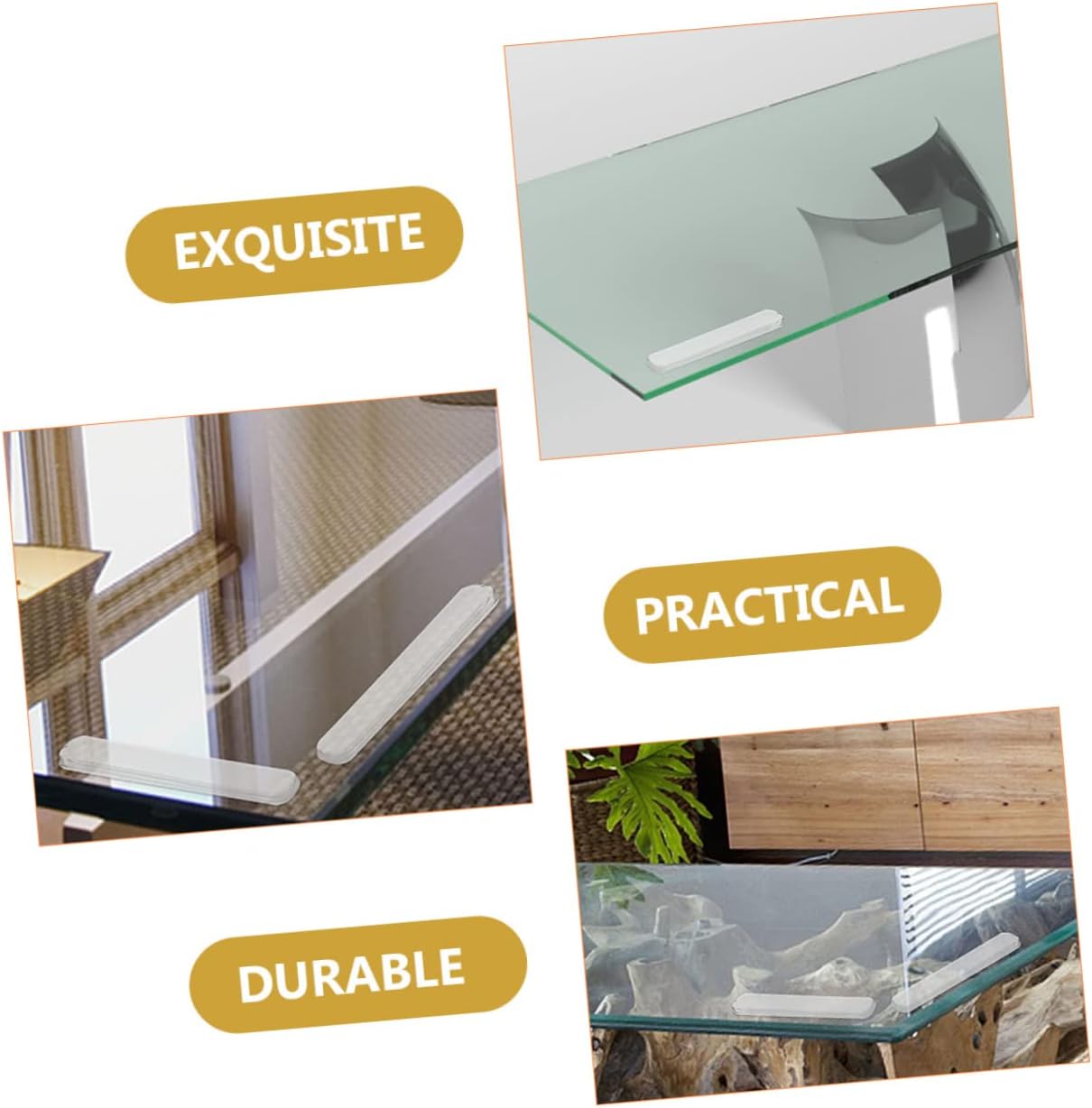 30pcs Cabinet Door Bumpers Adhesive Sliders for Cabinets Glass Table Bumper Strips Silicone Pads