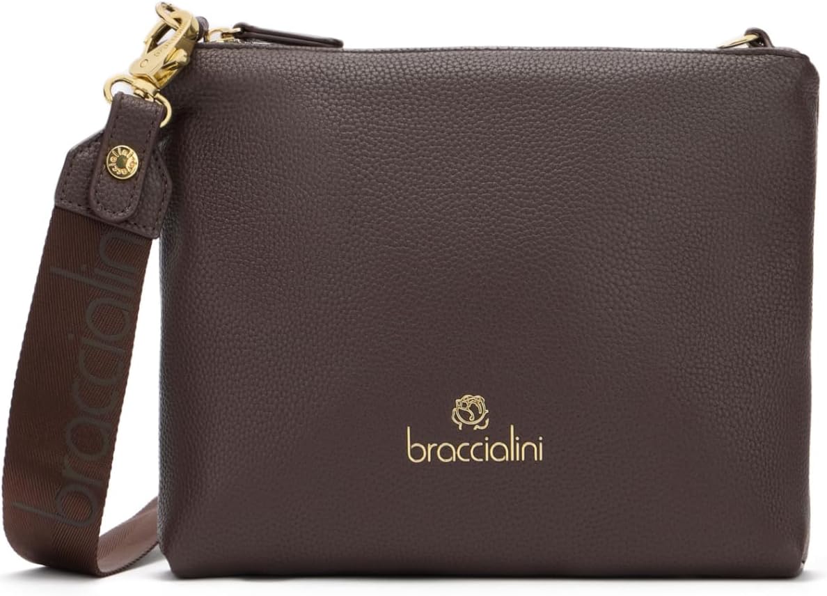 Braccialini Beth Jewels Pochette In Similpelle Con Farfalla Dorata E Cristalli - Tracolla Regolabile
