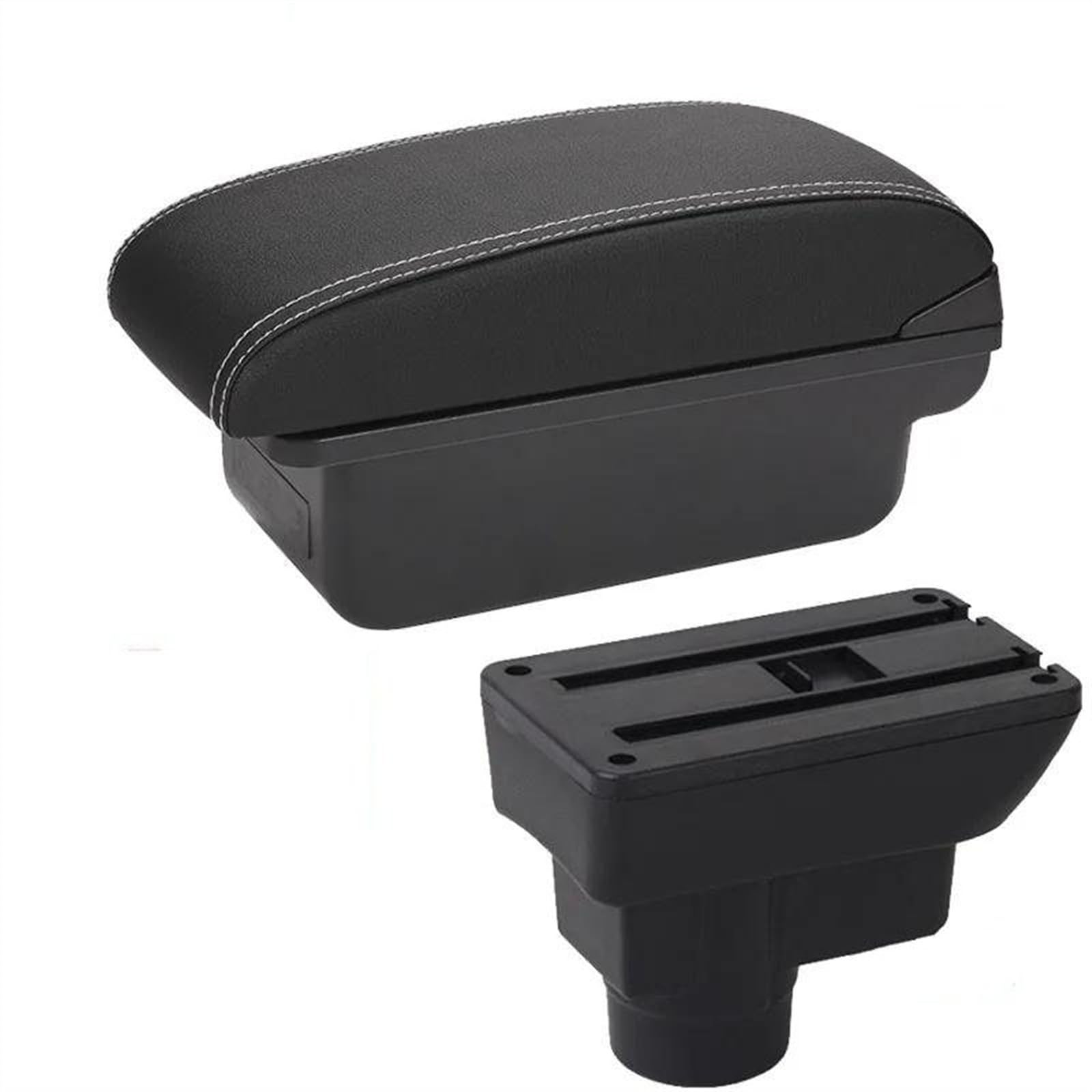 NMJLQW Storage Rack Auto Center Console Armrest Storage Box Multi-functional Storage Box Interior Accessories For Corsa D(3 Black white NOUSB)