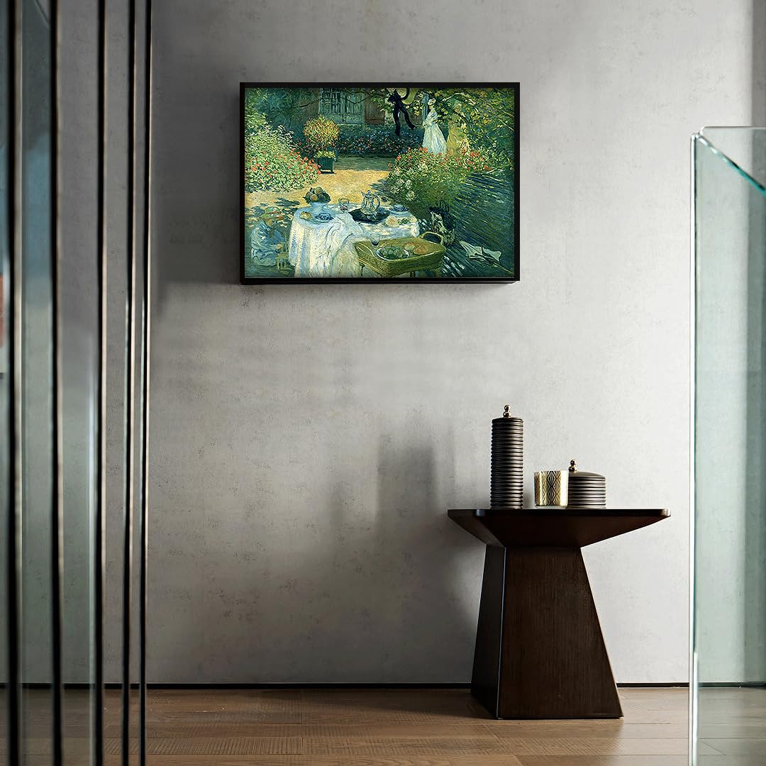 MISITU Jigsaw Puzzle, Micro Pezzo, 1000 Pezzi Puzzle, Claude Monet "Pranzo", Paesaggio, Arte, Dipinti, Arte Famosa, Giardino Fiorito, Regalo, Compleanno, Natale, Elegante, Interni (26 x 38,1 cm